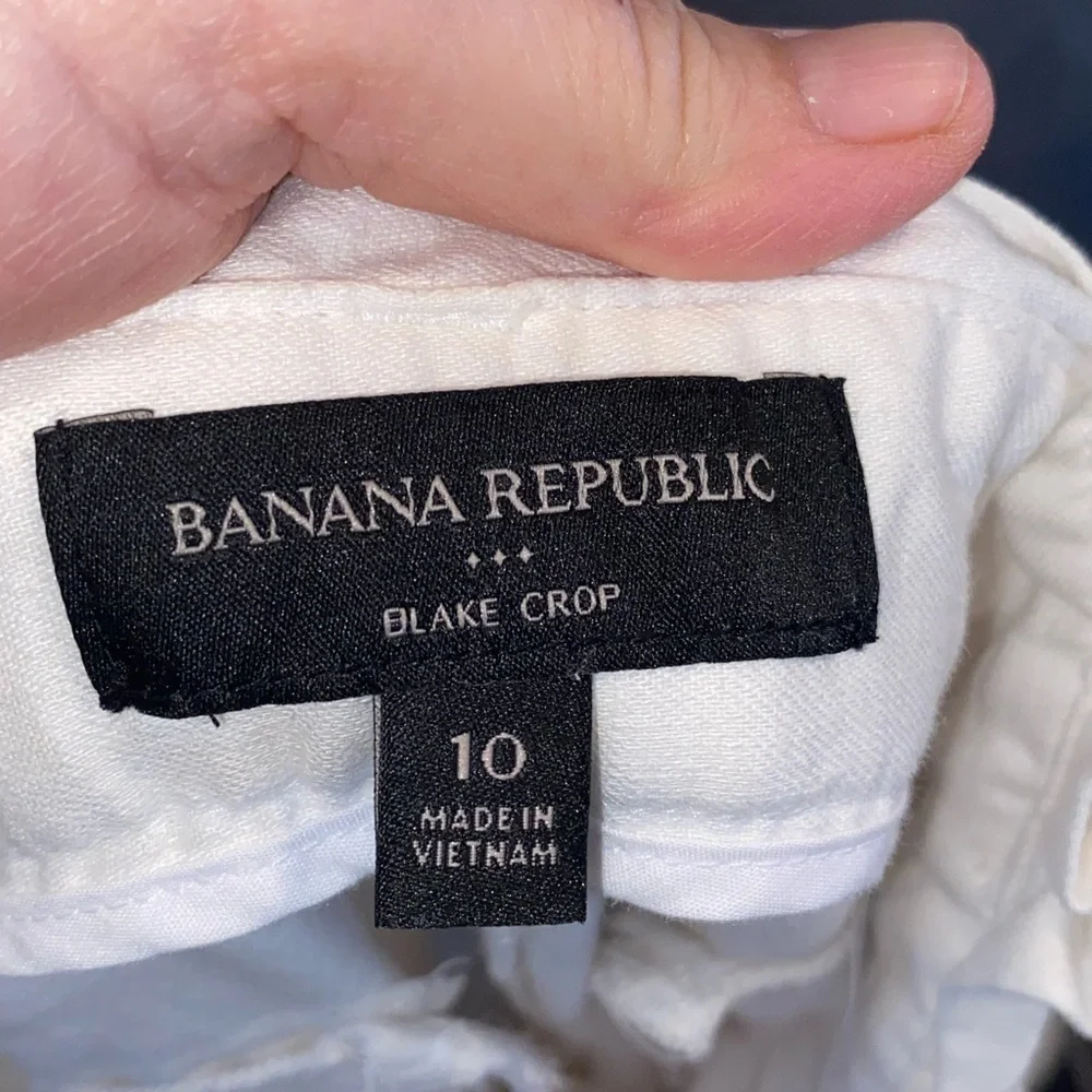 Banana Republic Rowan Wide-Leg Tie-Waist Linen Crop Pant Coastal Resortwear